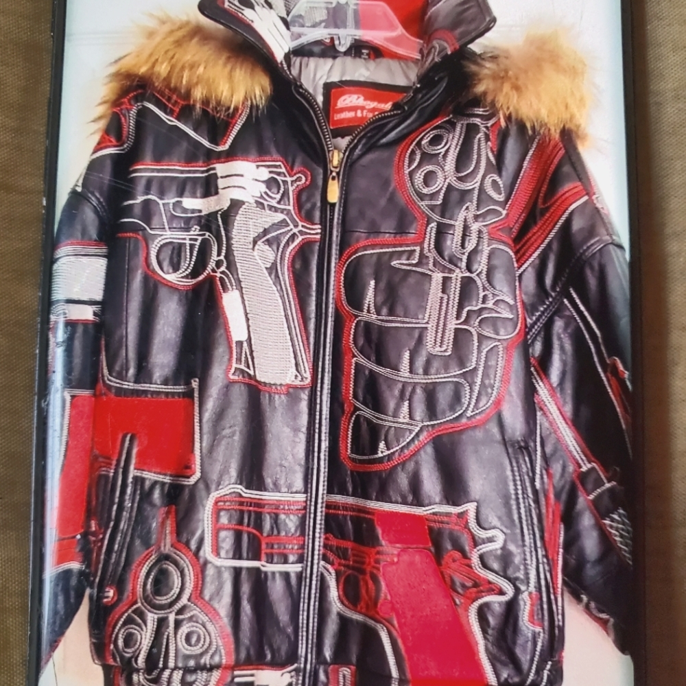 BHOGALLI LEATHER AND FUR HOODED PISTOL JACKET SZL